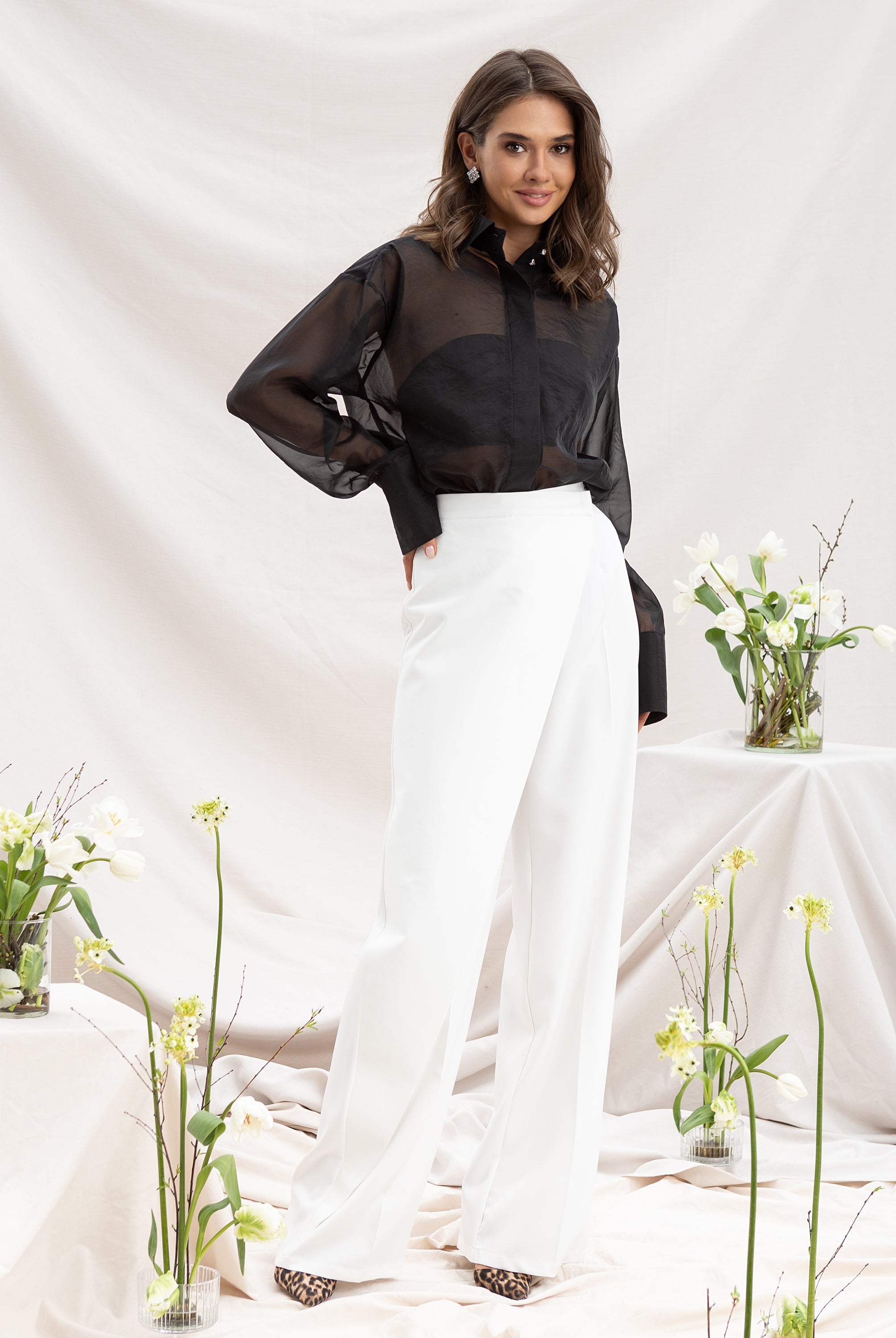 Black Sequin Shirt - view 6 | ELAGIA