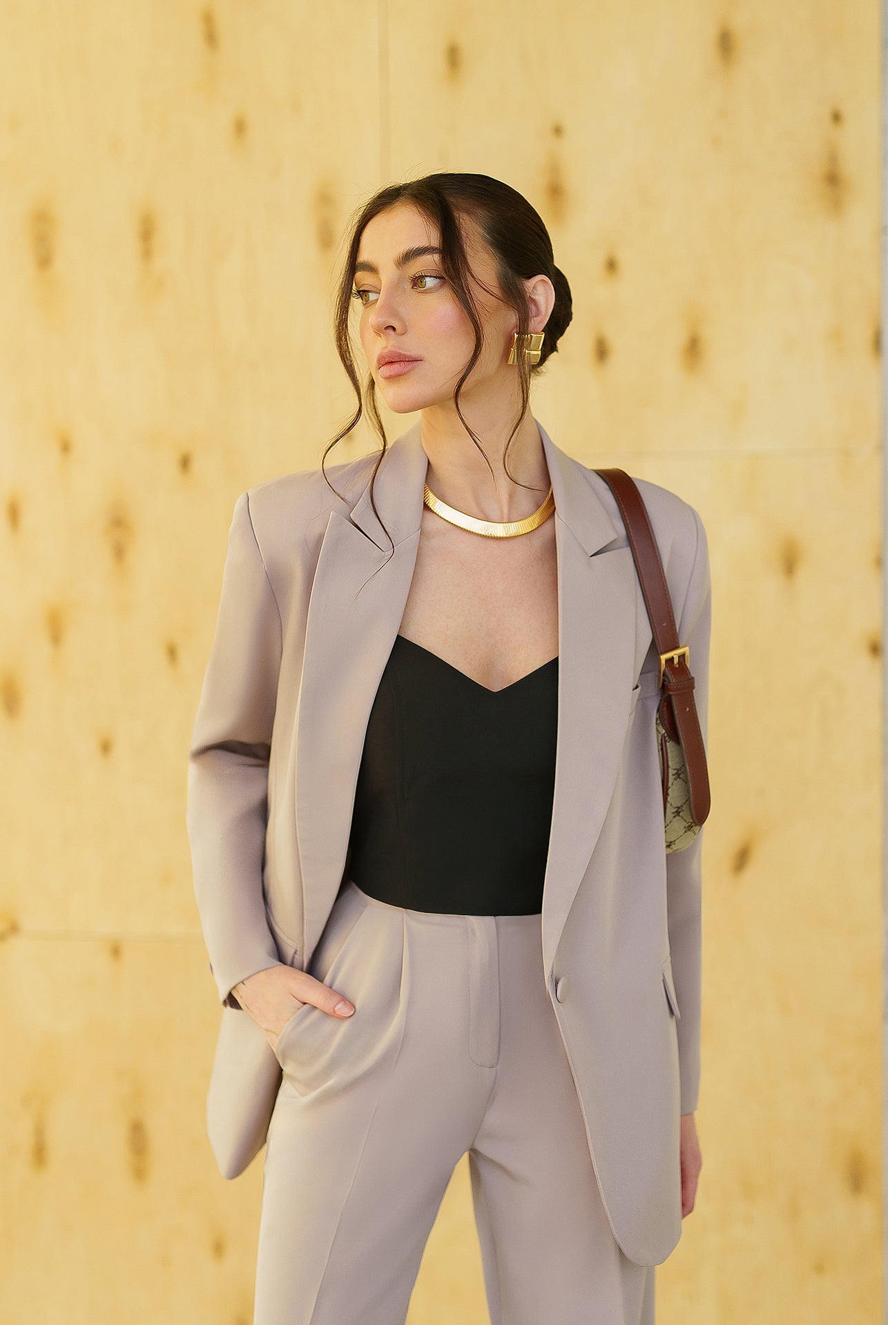 Gloria Mocco Single-Breasted Suit 2-Piece - back view | ELAGIA