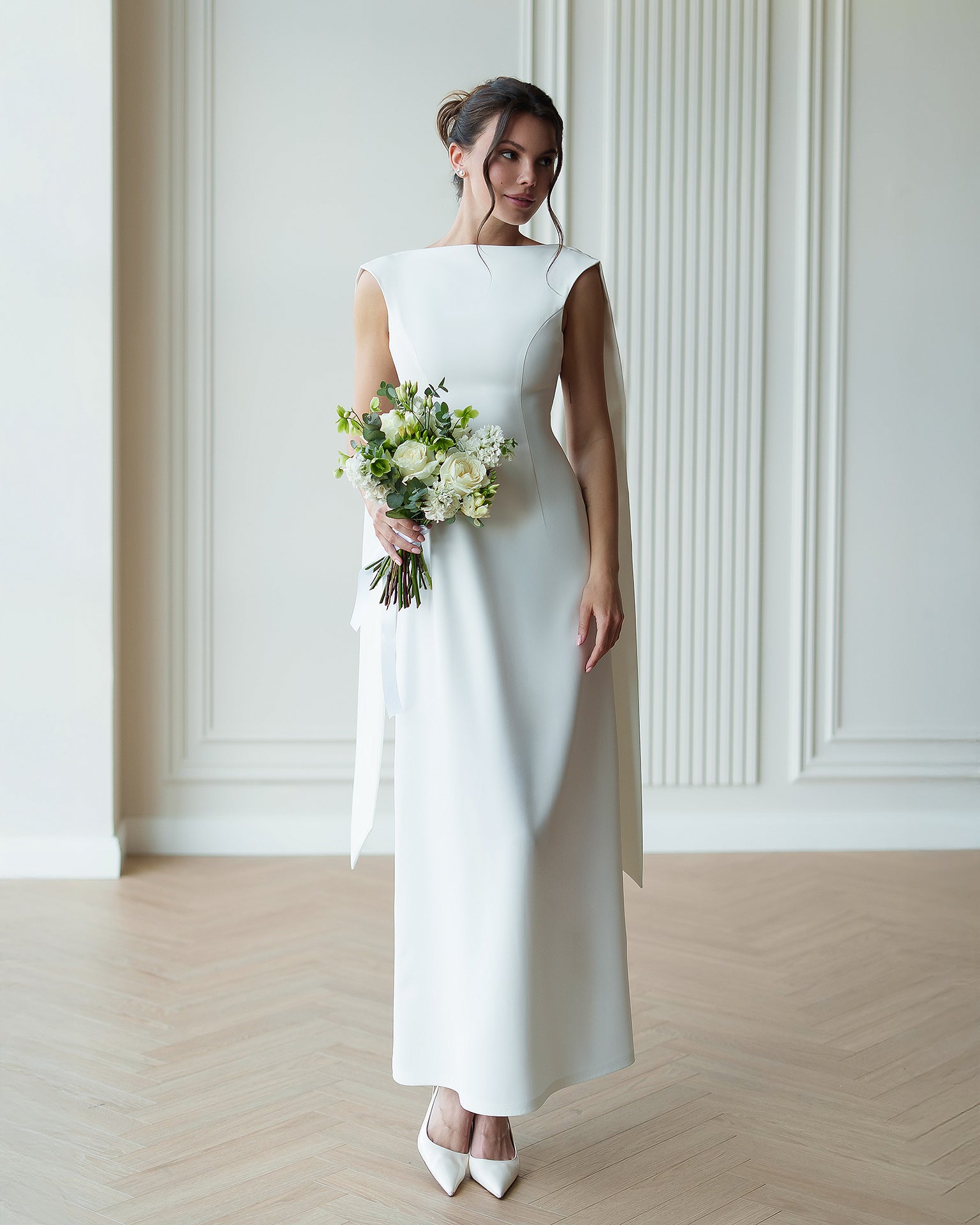 White Open-Back Sleeveless Maxi Dress