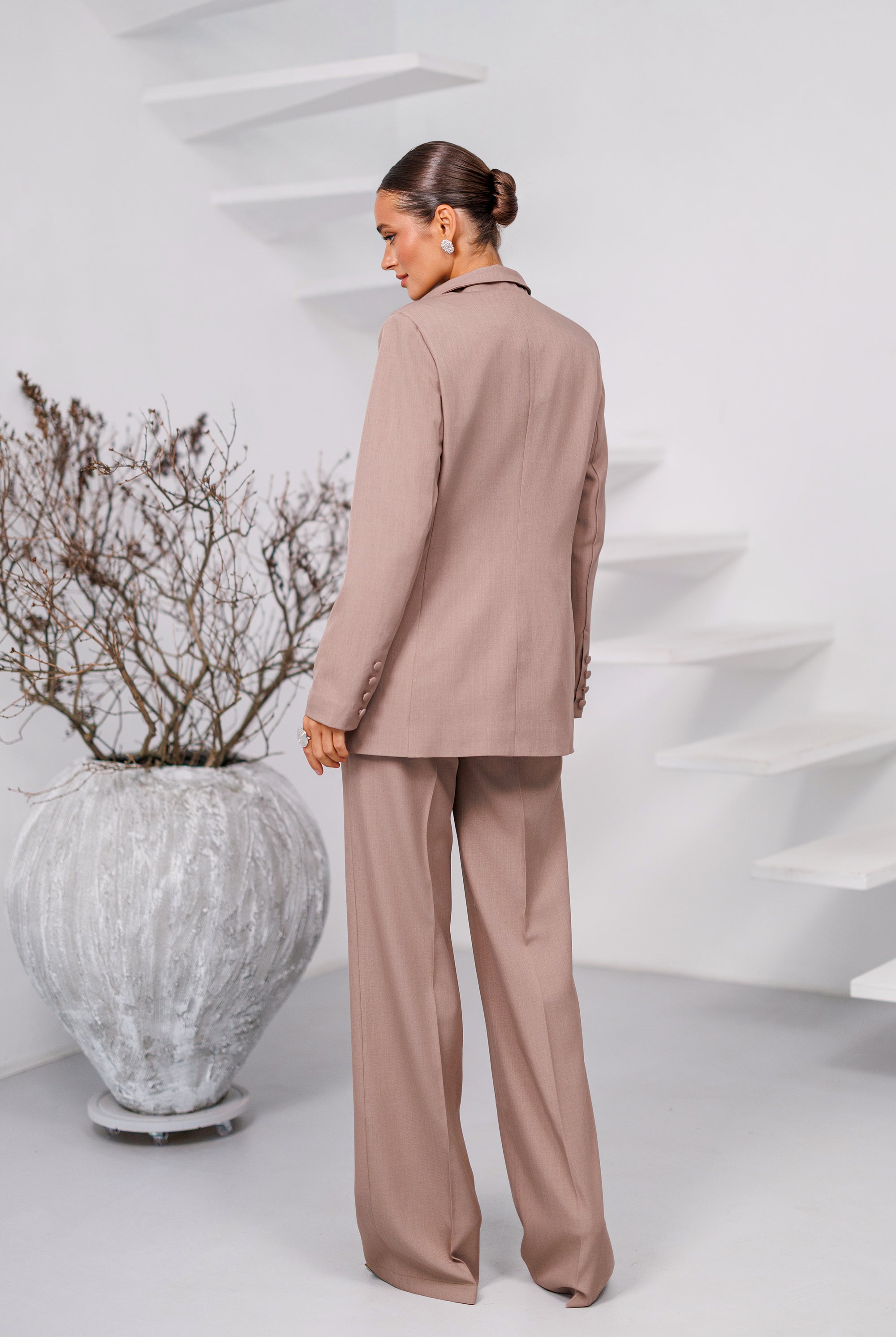 Avira Mocco Double-Breasted Suit 2-Piece - side view | ELAGIA