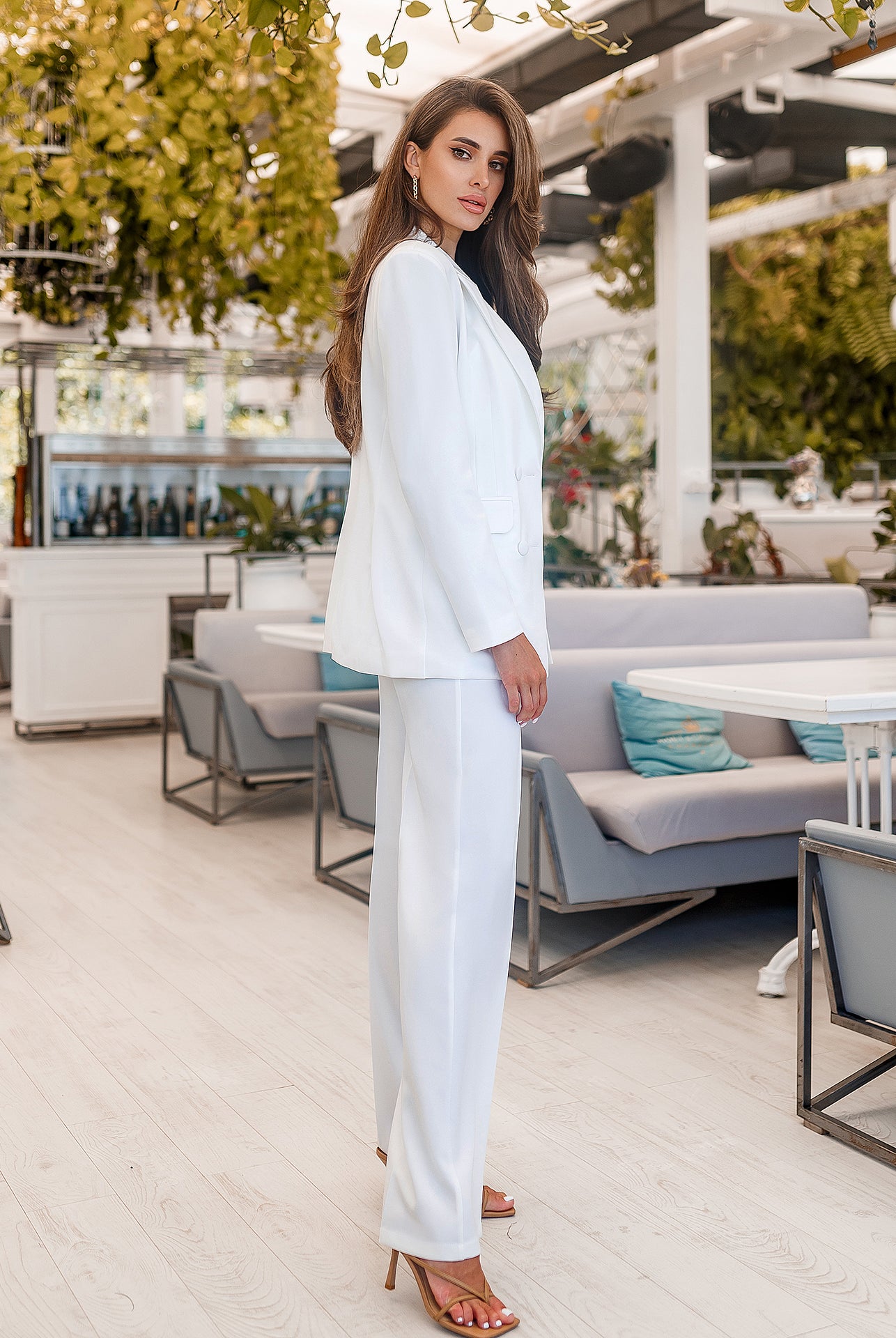 White Double-Breasted 3-Piece Suit