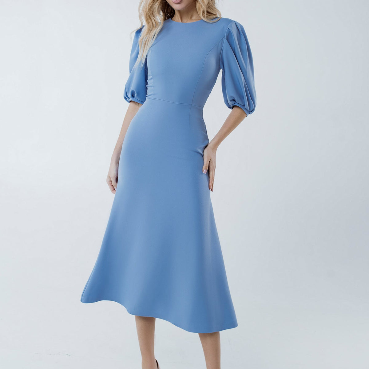 Paybou Midi Dress - Blue Snow