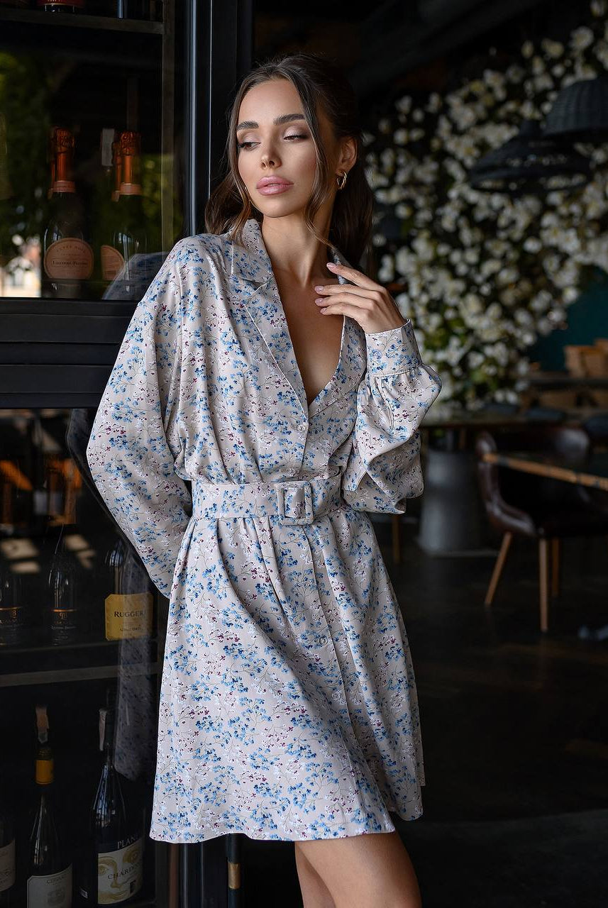 ELAGIA mini dress complete styled look flat lay - 3 piece women's suit purple business suit women ensemble