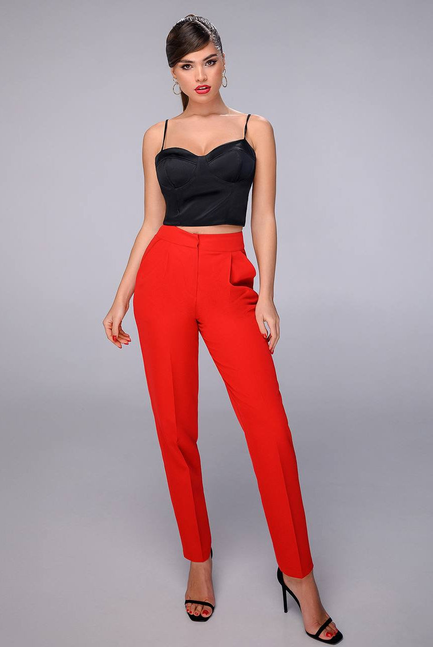 ELAGIA red single-breasted suit jacket back view showing tailored fit - purple business suit women style option