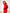 Red Turtleneck Puff-Sleeve Midi Dress - close-up detail | ELAGIA