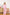 Pink Striped Oversized 3-Piece Suit - front view | ELAGIA