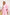 Pink Striped Oversized 3-Piece Suit - side view | ELAGIA