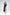 Black Square Neck Long-Sleeve High Slit Midi Dress - front view | ELAGIA