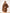 Brown Striped Wool Oversized Jacket Skirt Suit 2-Piece - back view | ELAGIA
