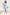 Sky-Blue Buttoned Puff-Sleeve Mini Dress - front view | ELAGIA