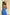 Sky-Blue V-Neck Slip Dress - close-up detail | ELAGIA