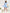 Sky-Blue Buttoned Puff-Sleeve Mini Dress - back view | ELAGIA