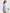 Sky-Blue Buttoned Puff-Sleeve Mini Dress - side view | ELAGIA