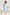 Sky-Blue Sweetheart Puff Sleeve Midi Dress - front view | ELAGIA