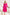 Crimson Sweetheart Puff Sleeve Midi Dress - front view | ELAGIA