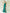 Green Satin Thigh-Slit Slip Dress - view 6 | ELAGIA