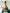 Green Satin Thigh-Slit Slip Dress - back view | ELAGIA