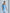 ELAGIA sky-blue satin midi dress side angle view - professional 3 piece women's suit purple business suit women look