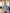 Sky-Blue Sheer Organza Bow-Neck Puff Sleeve Blouse - front view | ELAGIA