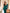 Emerald Sweetheart Bow Shoulder Midi Dress - back view | ELAGIA