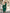 ELAGIA green sweetheart top and midi skirt 2-piece womens suit set - close-up detail of sweetheart neckline design