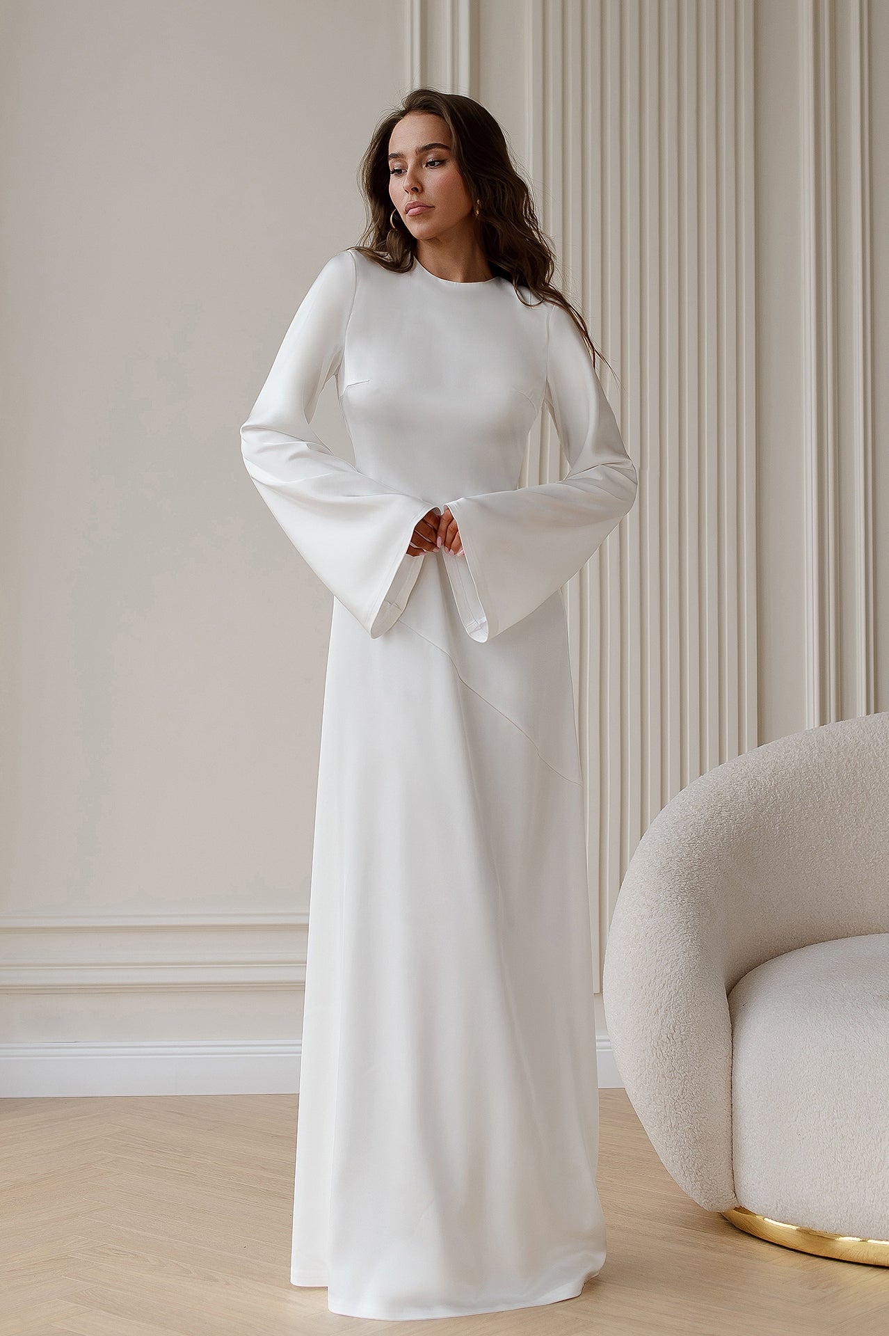 white satin maxi dress long sleeve Lulus | White Satin Off-the-Shoulder Long Sleeve Maxi Dress | Womens | Large (Available in XXS, XS, S, M, XL)