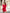 Red Square Neck Long Sleeve Mini Dress - view 6 | ELAGIA