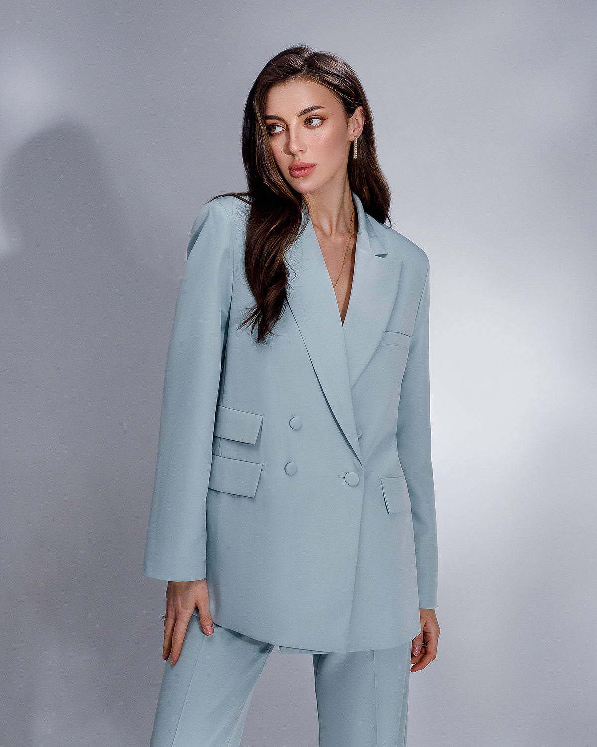 Olive Double-Breasted Suit 2-Piece – ELAGIA