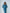 Blue Collarless Tweed Skirt Suit 2-Piece - view 9 | ELAGIA