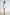 White Square Neck Long Sleeve Mini Dress - front view | ELAGIA