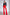 ELAGIA red high waist fitted flared pants front view - 3 piece women's suit bottoms in burgundy red