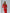 Red Puff Sleeve V-neck Midi Dress - back view | ELAGIA
