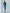 Blue Collarless Tweed Skirt Suit 2-Piece - view 11 | ELAGIA