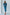 Blue Collarless Tweed Skirt Suit 2-Piece - front view | ELAGIA