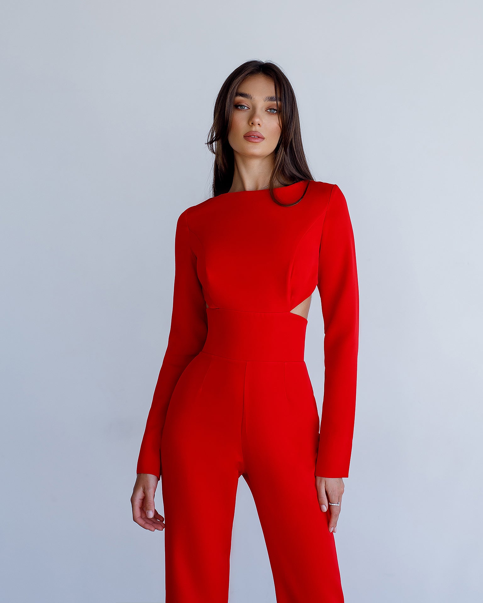 Red cut out jumpsuit online