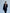 Black Collarless Suit 2-Piece - back view | ELAGIA