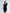 Black Square Neck Long Sleeve Mini Dress - back view | ELAGIA