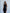 Black Asymmetric Neckline Midi Dress - back view | ELAGIA