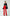 ELAGIA red high waist flared pants front view - 3 piece women's suit purple business suit women alternative color
