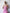 Bianca Dusty-Pink Asymmetric Ruffled Slip Midi Dress - back view | ELAGIA