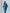 Blue Collarless Tweed Skirt Suit 2-Piece - back view | ELAGIA
