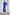 Blue Puff-Sleeve Midi Dress - front view | ELAGIA