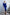 ELAGIA Blue Square Neck Backless Midi Dress back view showing open back design and midi length silhouette