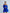 ELAGIA blue backless puff sleeve mini dress - side angle detail of puff sleeves, purple business suit women style