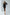 Black Puff Sleeve V-neck Midi Dress - front view | ELAGIA