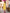 Yellow V-Neck Puff-Sleeve Midi Dress - close-up detail | ELAGIA
