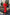 Julie Red Puff-Sleeve Midi Dress - front view | ELAGIA