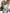 Léa Sky-Blue One-Shoulder Puff-Sleeve Maxi Dress - back view | ELAGIA