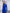Estelle Blue Long-Sleeve Slit Midi Dress - back view | ELAGIA