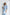 Sky-Blue Puff Sleeve Midi Dress - view 11 | ELAGIA